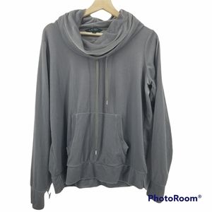LAUEN RALPH LAUREN GRAY VELVET SWEAT SHIRT